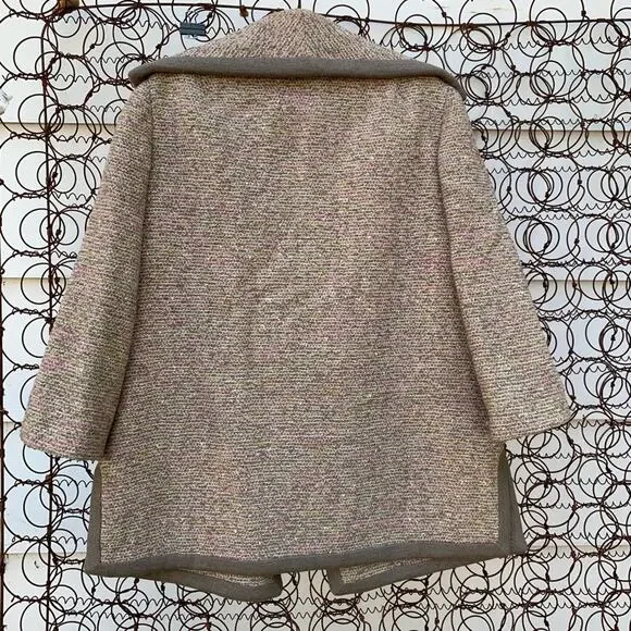 Vintage Lilli Ann Paris open front tan wool jacket